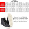 Milwaukee Leather MBM9114 men's black waterproof leather riding boots with ankle support and shift protection.