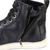 Milwaukee Leather men's black waterproof leather riding boots with ankle support and shift protection, designed for street riding.