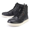 Milwaukee Leather men's black waterproof leather riding boots with shift protection and ankle support, designed for street riding.