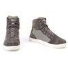 Milwaukee Leather men's dark grey suede and canvas street riding boots with dual closure and ankle support, style MBM9117.
