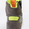 Milwaukee Leather men's dark grey suede and canvas street riding boots with dual closure and ankle support.