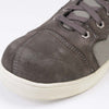 Milwaukee Leather men's dark grey suede and canvas street riding boots with dual closure and ankle support.