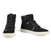 Milwaukee Leather men's black suede reinforced street riding waterproof boots with ankle support, shown from the front angle.