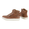 Milwaukee Leather men's cognac leather high-top boots with reinforced ankle support and waterproof design, suitable for street riding.