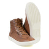 Milwaukee Leather men's cognac leather high-top boots with reinforced ankle support and waterproof street riding design.