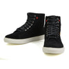 Milwaukee Leather men's black suede street riding waterproof boots with ankle support and reinforced design, shown from side angle.