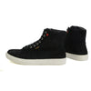 Men's black suede Milwaukee Leather street riding boots with reinforced ankle support and waterproof design.