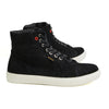 Milwaukee Leather men's black suede street riding waterproof boots with reinforced ankle support and rugged design.