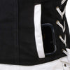 Milwaukee Leather MDL4050 Women's 'Skelly' Black with White Motorcycle Denim Vest w/ Skull Embroidery