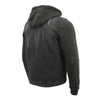 Milwaukee Leather MDM1000 Men's Black Denim Jacket with Removable Hoodie
