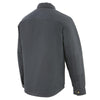 Milwaukee Leather men's black denim shirt-style jacket, casual outerwear with button closures and classic denim design.
