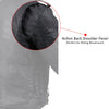 Milwaukee Leather men's black waxed denim motorcycle jacket with armor, shown from the back in action.