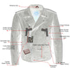 Milwaukee Leather men's black waxed MC denim jacket with armor, featuring a classic design and visible armor padding.