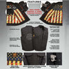 Milwaukee Leather MDM3007 men's black denim vest with concealed snaps, USA flag liner, featuring a rugged club style design.