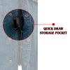 Milwaukee Leather Brute men's blue denim vest with concealed snaps, V-neck, side laces, and hidden zipper for rugged style.