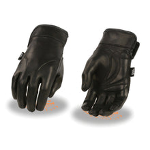 Milwaukee Leather MG7700 Women's Black Lightweight Leather Gloves with Gel Palm