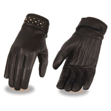 Milwaukee Leather MG7760 Women's Black Leather Gloves with Gel Palms