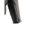 Black Milwaukee Leather men's crossover leather jacket with sporty design, featuring a fitted style and zippered front.