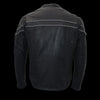Men's brown leather jacket from Milwaukee Leather, Retro 'Savage' crossover style with sporty design and vintage-inspired details