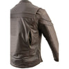 Milwaukee Leather men's brown Savage sporty crossover leather jacket with retro design and stylish details.