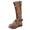 Milwaukee Leather MLA3004 silver biker chain with 44 MAG medallion, designed for motorcycle boots, by HighwayLeather.