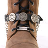 Milwaukee Leather MLA3004 silver biker chain accessory for motorcycle boots with 44 MAG medallion, by HighwayLeather.