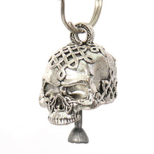 Milwaukee Leather MLB9037 'Male Sugar Skull' Motorcycle Good Luck Bell | Key Chain Accessory for Bikers