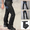Milwaukee Leather Women's Black Shade motorcycle chaps made from premium leather, designed for motorcycle riding comfort and style.