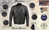 Milwaukee Leather men's black Road Racer motorcycle jacket made of premium leather, featuring a stylish and durable design.