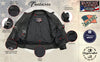 Milwaukee Leather men's black Air Stream vented motorcycle jacket with side laces, premium leather, and inside lining.