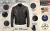 Milwaukee Leather men's black Air Stream vented motorcycle jacket with side laces, premium leather, and stylish design.