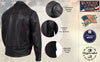 Milwaukee Leather men's black Revolve vented motorcycle jacket with premium leather, back view, designed for motorcycle riding.