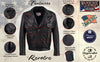 Milwaukee Leather men's black Revolve motorcycle jacket with vented design, premium leather, and stylish fit.