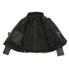 Milwaukee Leather MLL2501 women's vented racer leather jacket with removable hoodie liner, black with zippered pockets and stylish design.