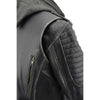 Milwaukee Leather MLL2516 Black Leather Rub-Off Leather Jacket with Hoodie for Women