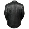 Milwaukee Leather MLL2520 women's black leather racer motorcycle jacket with quilted details and silver zippers.