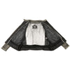 Distressed grey leather women's Milwaukee Leather Scooter jacket with vented design, motorcycle riding style and classic fit.