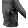Milwaukee Leather women's black Cool-Tec leather scooter jacket with triple stitch detailing and stylish collar.