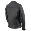 Milwaukee Leather women's black Cool-Tec leather scooter jacket with triple stitch design, front zipper, and collar detail.