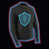Milwaukee Leather women's black Cool-Tec leather scooter jacket with triple stitch details, stylish women's jacket featuring a sleek design.