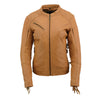 Milwaukee Leather MLL2566 Ladies ‘Fringed Racer’ Lightweight Saddle Leather Jacket