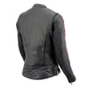 Milwaukee Leather women's black and purple crinkled arm lightweight racer jacket, stylish and fitted for casual wear