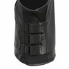 Milwaukee Leather women's club-style SWAT rider leather vest with single panel back for club patches, black and fitted.