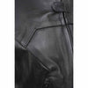 Milwaukee Leather women's club-style SWAT rider vest with single panel back for patches, in black leather.