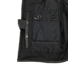Milwaukee Leather women's club-style SWAT rider vest with single panel back, black leather, and tactical design.