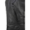 Milwaukee Leather Women's club-style SWAT Rider Leather Vest with single panel back for club patches on black leather.