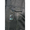 Black women's leather motorcycle vest with "Lashes" detail, concealed dual closure, Milwaukee Leather club style rider vest.