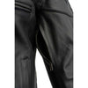 Milwaukee Leather men's black crossover leather scooter jacket with reflective skull designs and zipper details.