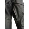 Milwaukee Leather men's black Cool-Tec leather crossover scooter jacket with reflective skulls and stylish design.