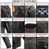 Milwaukee Leather men's black Cool-Tec leather crossover scooter jacket with reflective skull designs and motorcycle style details.